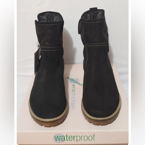 Waterproof boots round toe. NWOT black shoes #women #warm #Ericmichael - Picture 4 of 16